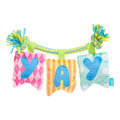 Happy Yay Banner Plush Tug Dog Toy