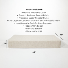 Large Bouclé Orthopedic Dog Bed (Cushion, Cloud)
