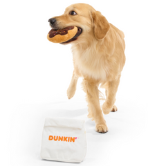 Dunkin'® Chocolate Frosted Donut Plush Multi-Part Dog Toy