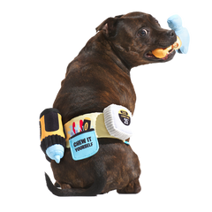 Fixer Pupper Tool Belt Plush Wearable Multi-Part Dog Toy