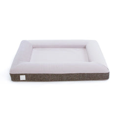 Large Microfiber Orthopedic Dog Bed (Bolster, Essential / Gray)