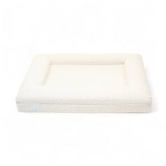 Medium Bouclé Orthopedic Dog Bed (Bolster, Cloud)