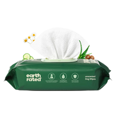 Earth Rated® Hypoallergenic 3-In-1 Dog Grooming Wipes, Unscented, 100 Ct