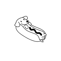 Dog In Hot Dog Temporary Tattoo