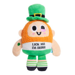 Lick Me Leprechaun Plush 2-in-1 Rip and Reveal + Gnaw Dog Toy
