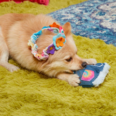 Grrroovy Threads Plush Tug + Multi-Part + Wearable Dog Toy