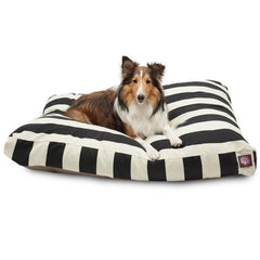Vertical Stripe Memory Foam Dog Bed