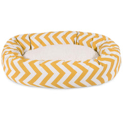 Chevron Sherpa Bagel Dog Bed
