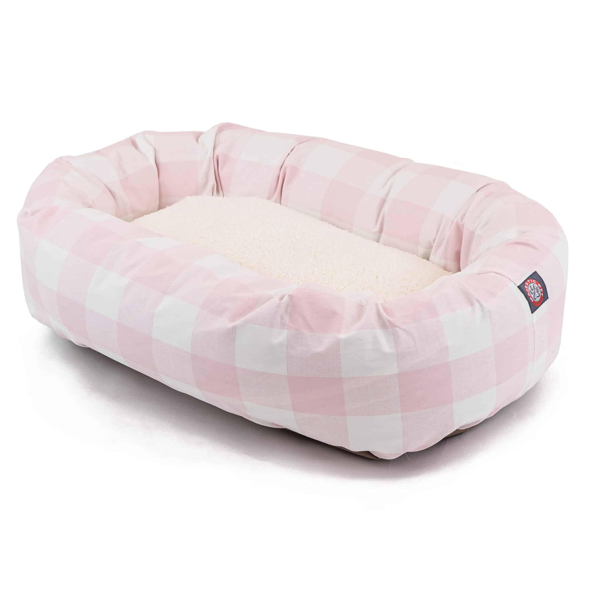 Anderson Check Sherpa Bagel Dog Bed