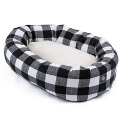 Anderson Check Sherpa Bagel Dog Bed