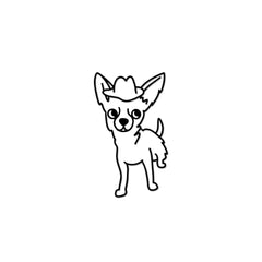 Dog With Hat Temporary Tattoo