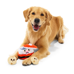 Santa's Jolly Cookie Jar Plush Multi-Part Dog Toy