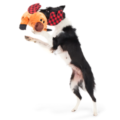 Buffalo Plaid Blitzen Plush Tug + Extra-Large Dog Toy