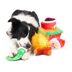 Mutts Be Santa Plush Extra-Large Enrichment + Multi-Part Dog Toy
