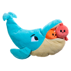 Hungry Hungry Humpback Plush Extra-Large + Multi-Part Dog Toy