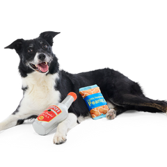 Please Remain Treated Plush Multi-Part Dog Toy
