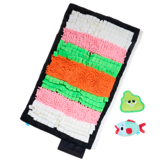 Chewshi Roll Snuffle Mat Plush Extra-Large Multi-Part + Enrichment Dog Toy