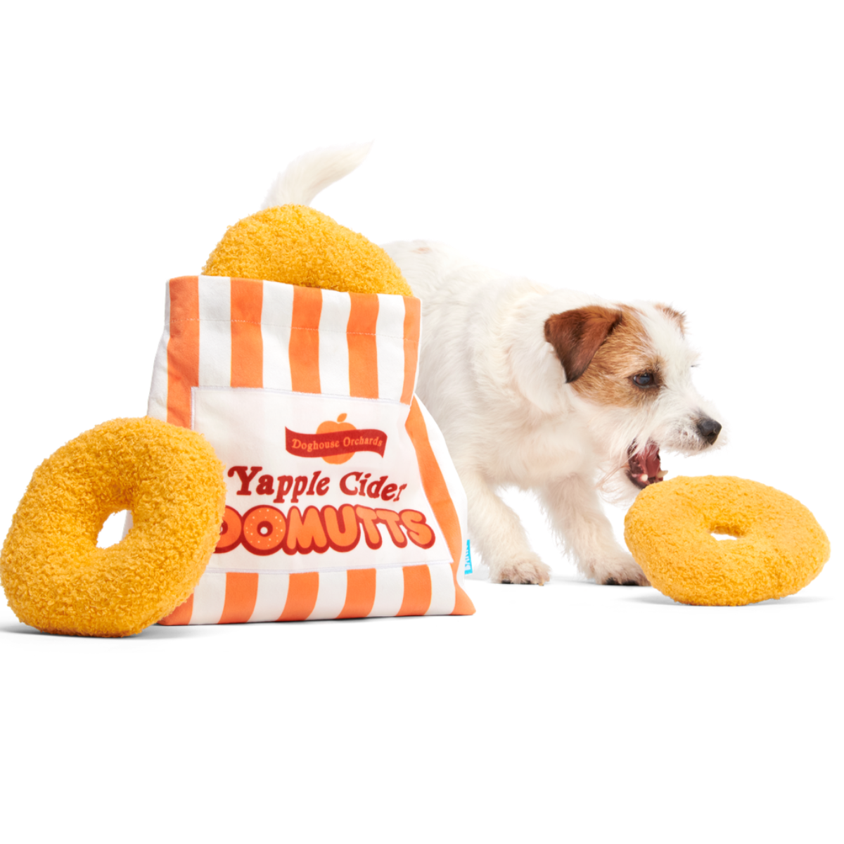 Yapple Cider Domutts Plush Extra-Large + Enrichment + Multi-Part Dog Toy