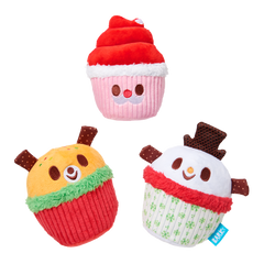 Merry Cupcakes Plush Multi-Part Dog Toy