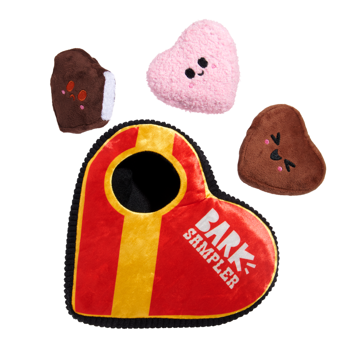 Barks of Chocolates Plush Multi-Part + Enrichment Dog Toy