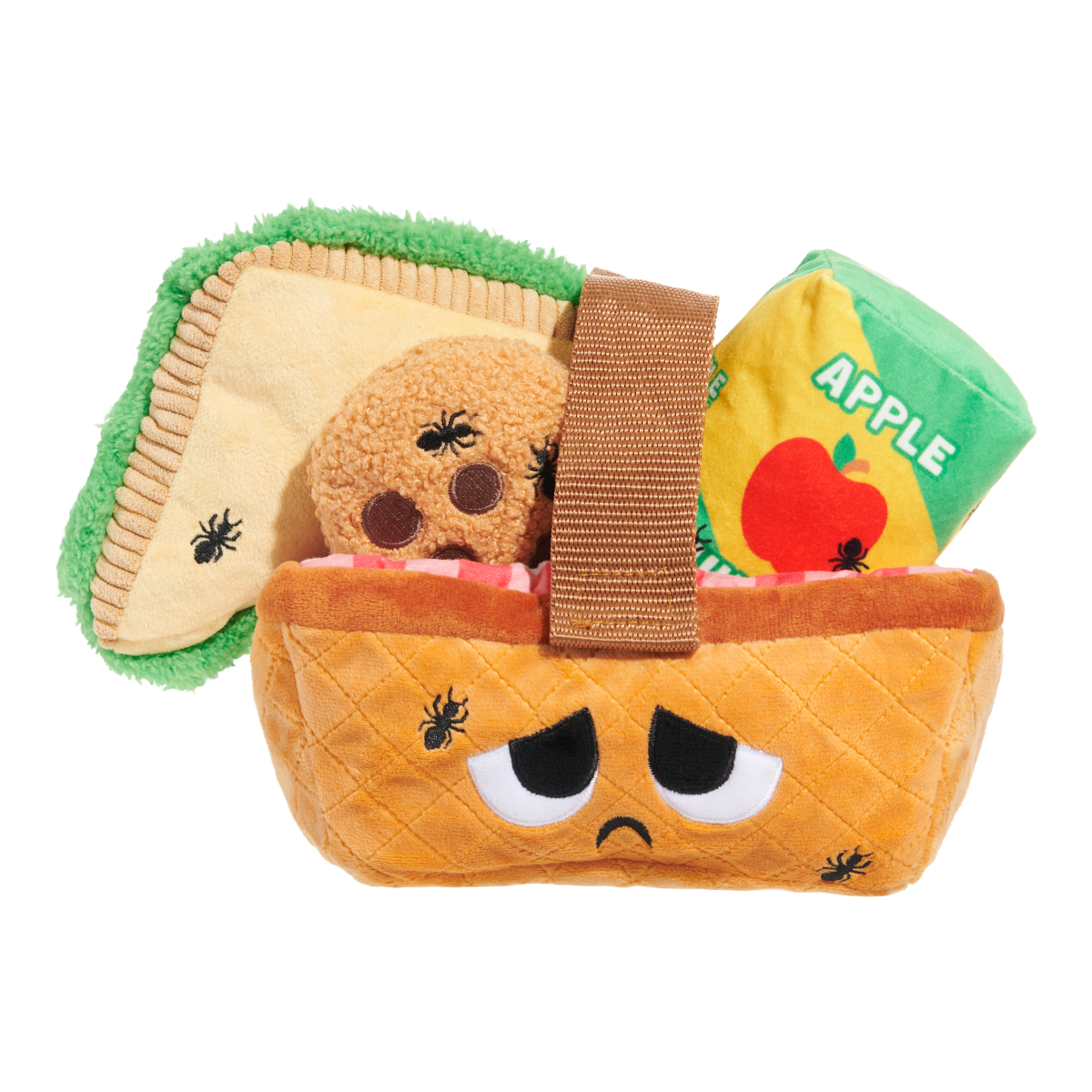 Quick Lick Picnic Plush Tug + Multi-Part + Enrichment Dog Toy