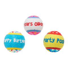 Party Fetchers 3 Squeaky Tennis Balls
