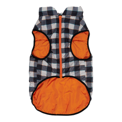 Plaid To The Bone Dog Puffer Vest