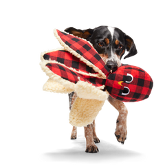 Plaid Ollie the Octopus Whip-n-Flip Plush Tug Dog Toy