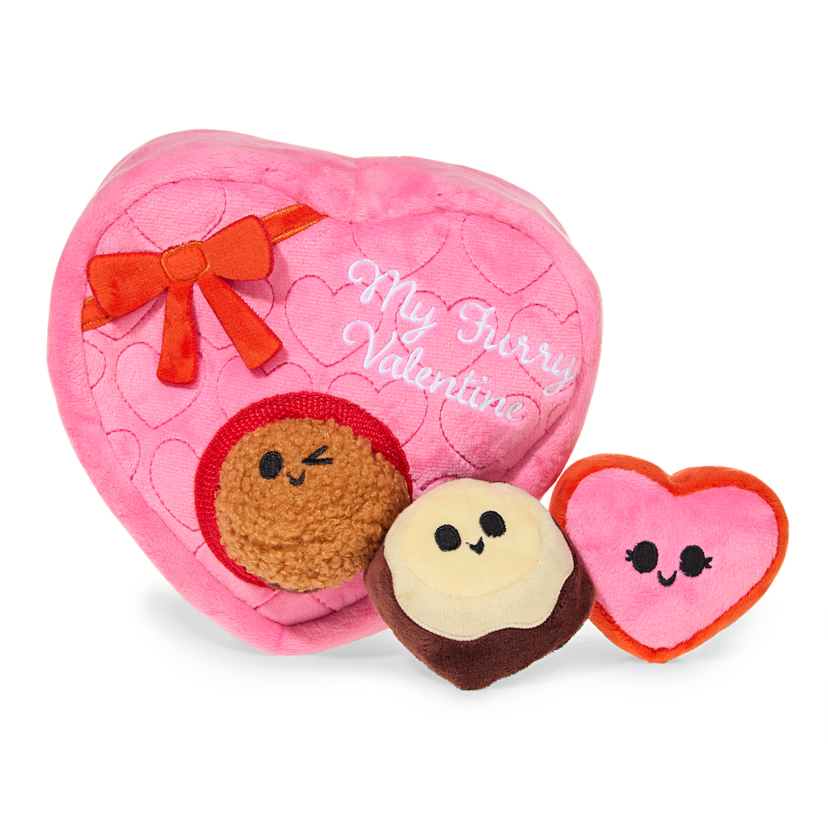 My Furry Valentine Chocolicks Plush Multi-Part + Enrichment Dog Toy