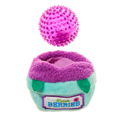 Blueberry Thrill Plush Multi-Part + Fetch + Enrichment Dog Toy