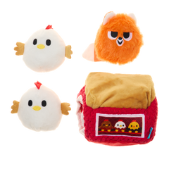 Hen Party Plush Multi-Part + Enrichment Dog Toy