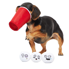Bark Pong Cup Plush Multi-Part + Fetch Dog Toy