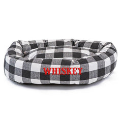 Anderson Check Bagel Bed - Personalized