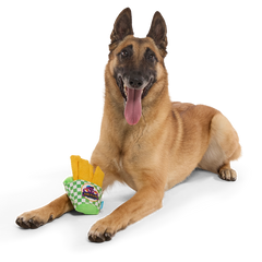Crinkle Mutt Fries Plush Tug + Enrichment Dog Toy