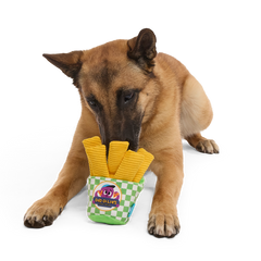 Crinkle Mutt Fries Plush Tug + Enrichment Dog Toy
