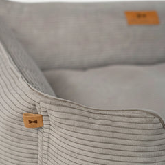 Chester & Lee | Fancy Corduroy Sleeper Dog Bed Taupe