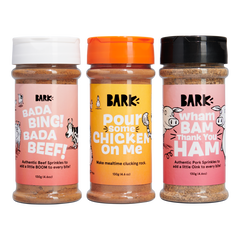 Shaker Topper Trio Bundle Beef, Chicken, Pork, Dog Food Meal Topper, 4.6 Oz Each, 3 Pack