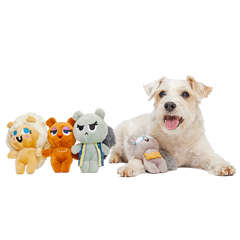 Golden Squirrels Plush Multi-Part Dog Toy