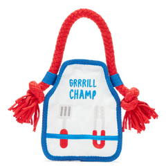 Grrrill Champ Apron Plush Tug + Wearable Dog Toy