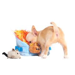 Hide n' Squeak Dumpster Fire Plush Multi-Part + Enrichment Dog Toy