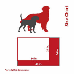 Poly-Cotton Orthopedic Double Dog Bed