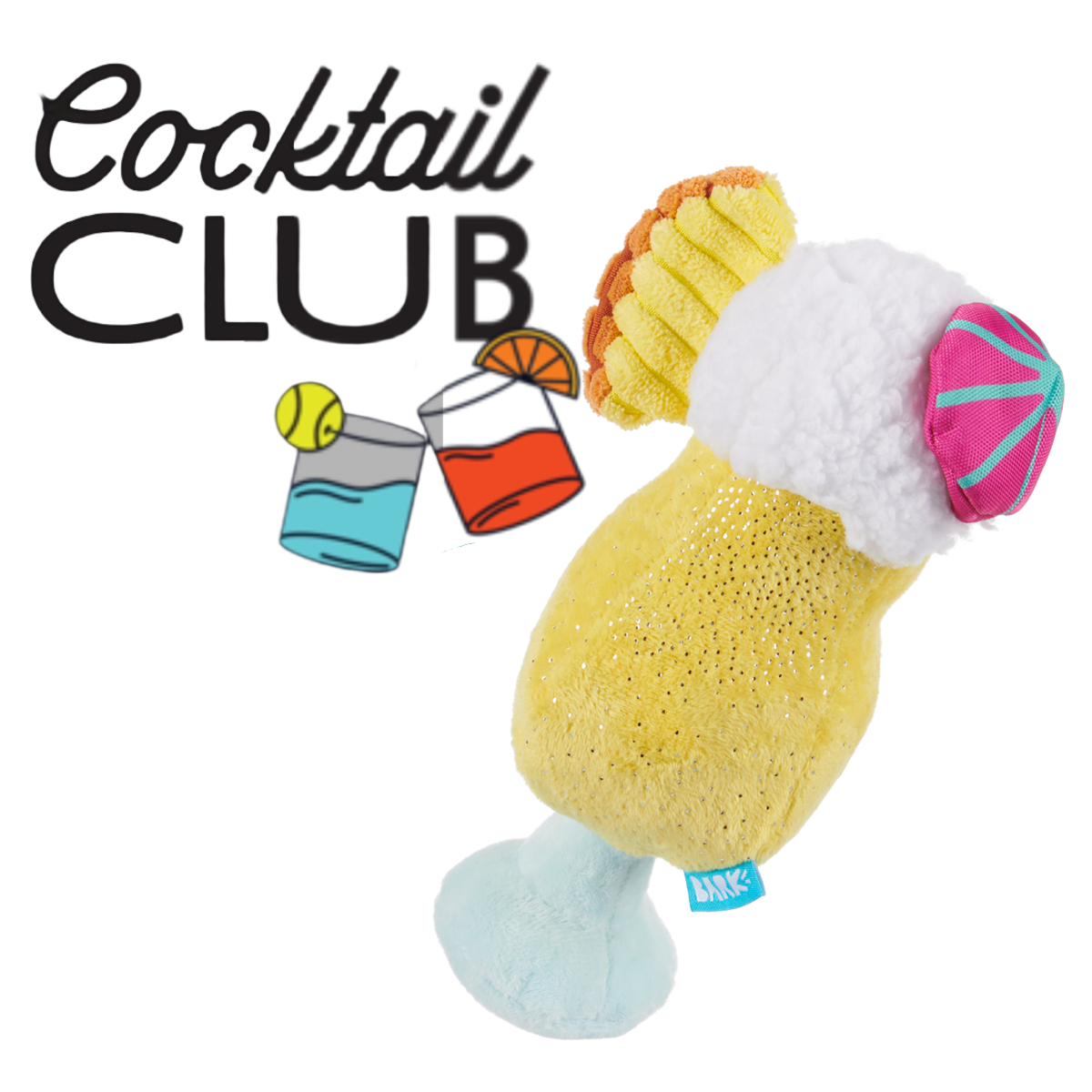 Cocktail Club, Plush Cocktail Monthly Dog Toys