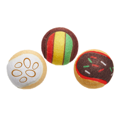 Ballscoti Cookies Plush Multi-Part Fetch Dog Toy