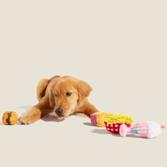 Dine & Dash Bundle Plush Multi-Part Dog Toy