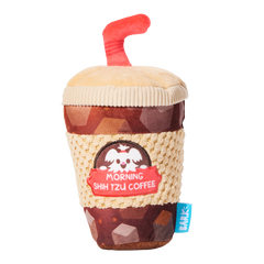 Cold Chew Coffee Plush Tug Dog Toy