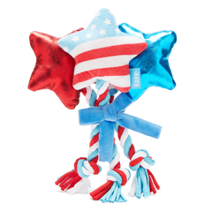 Star Spangles Plush Multi-Part Tug Dog Toy