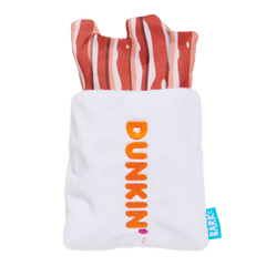 Dunkin'® Snackin' Bacon Plush Multi-Part + Enrichment Dog Toy