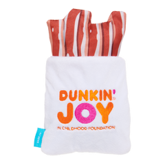 Dunkin'® Snackin' Bacon Plush Multi-Part + Enrichment Dog Toy
