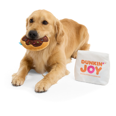 Dunkin'® Chocolate Frosted Donut Plush Multi-Part Dog Toy