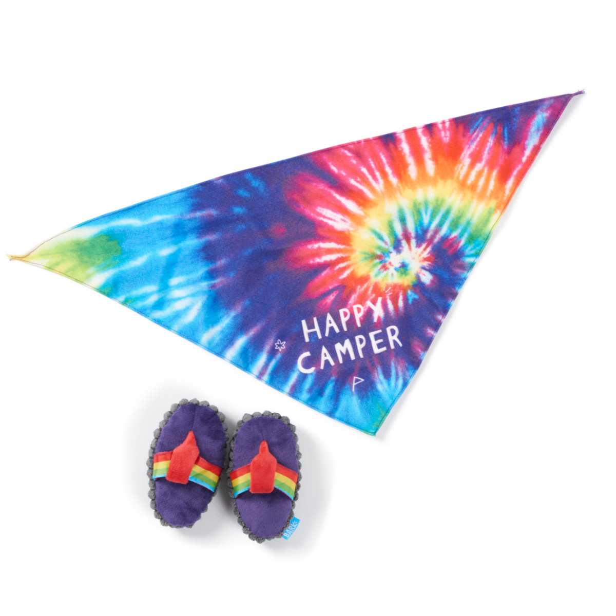 Bandana-Rama Yip Flops Plush Enrichment Dog Toy & Dog Bandana
